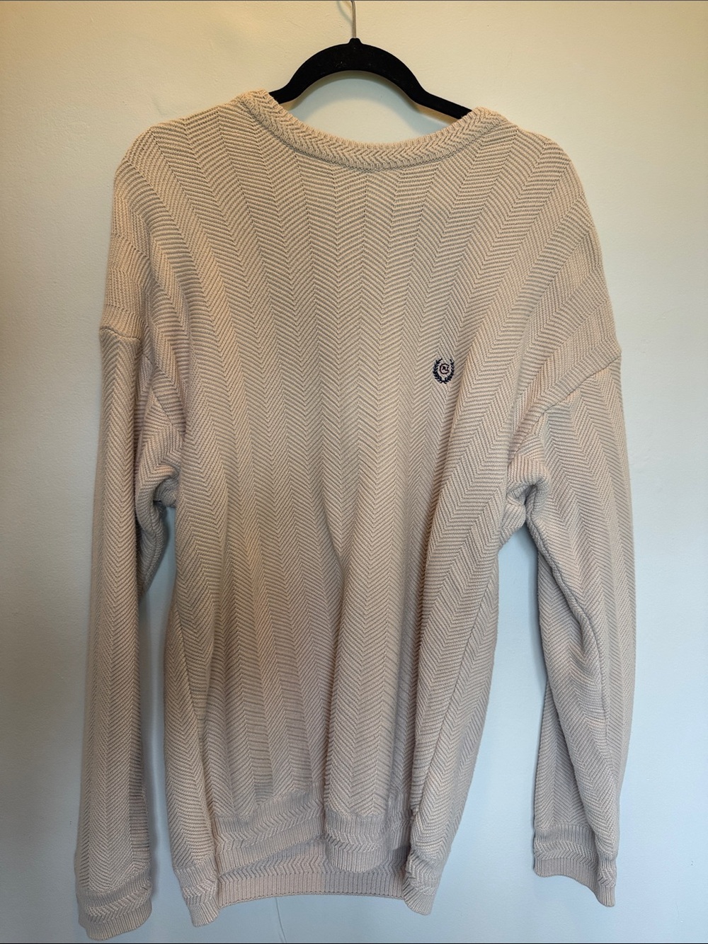 Ralph Lauren Chaps Cream Chevron Knit Pullover